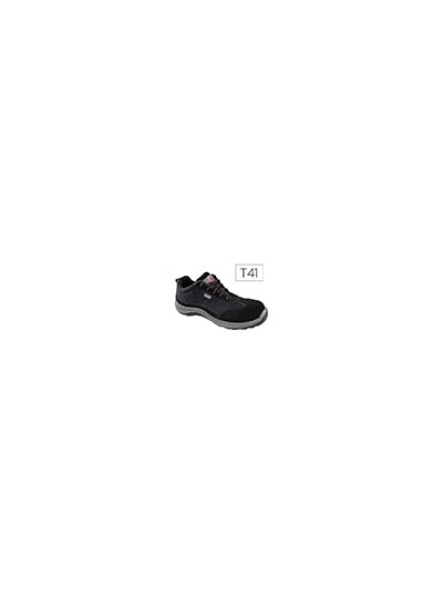 Zapatos de seguridad deltaplus asti piel de serraje afelpado suela de composite negro talla 41