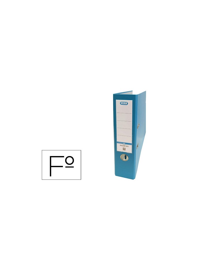 Archivador de palanca elba carton forrado pvc con rado top folio lomo 80 mm turquesa Archivador de palanca elba carton forrado pvc con rado top folio lomo 80 mm turquesa