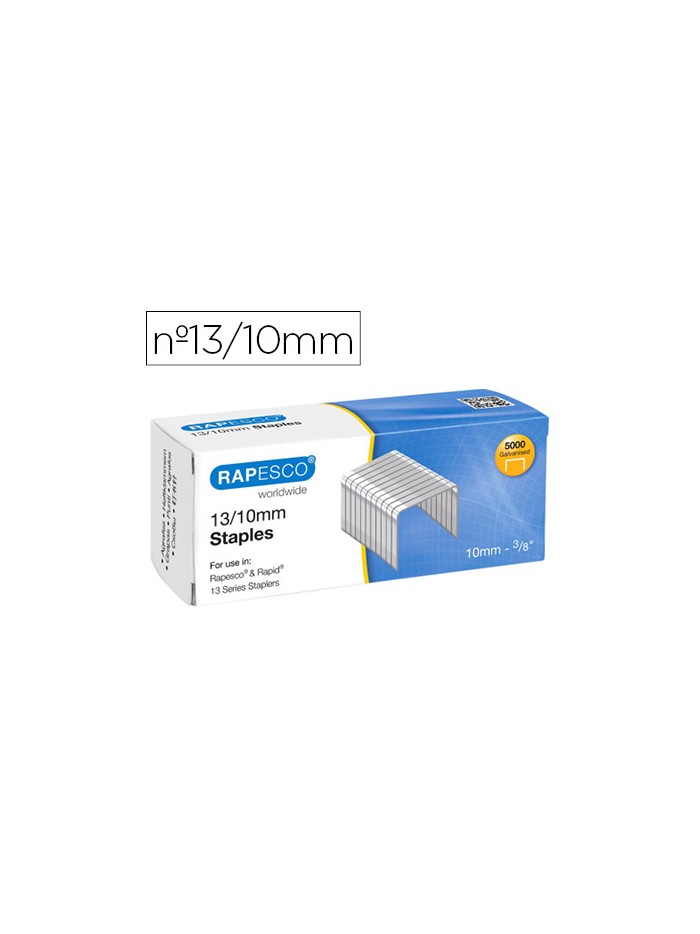 Grapas rapesco galvanizada 13/10 caja de 5000 unidades Grapas rapesco galvanizada 13/10 caja de 5000 unidades