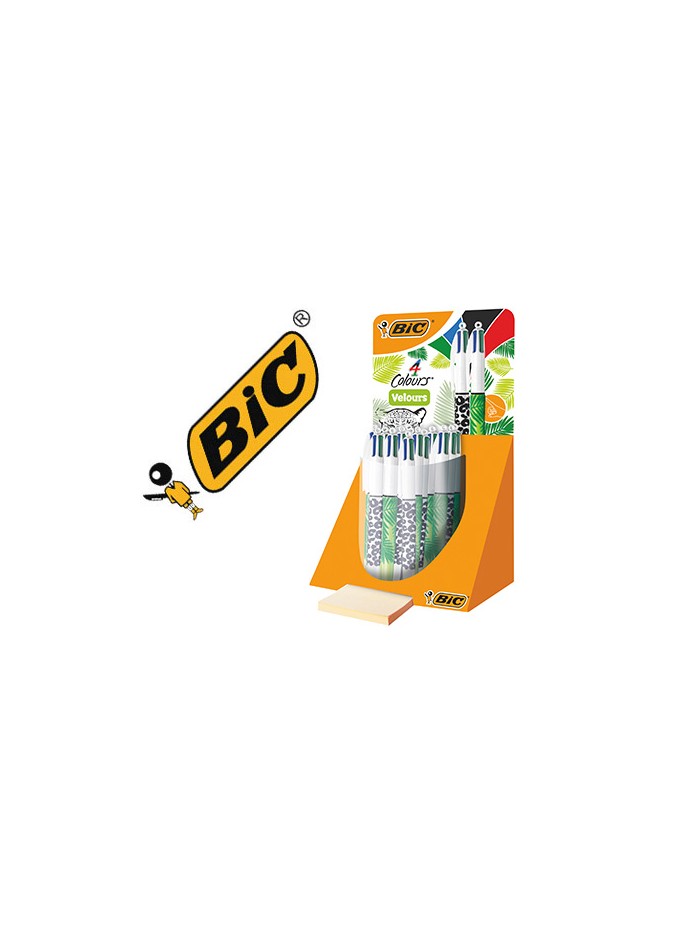 Boligrafo bic cuatro colores velours expositor de 30 unidades surtidas 230x125x149 mm Boligrafo bic cuatro colores velours expositor de 30 unidades surtidas 230x125x149 mm