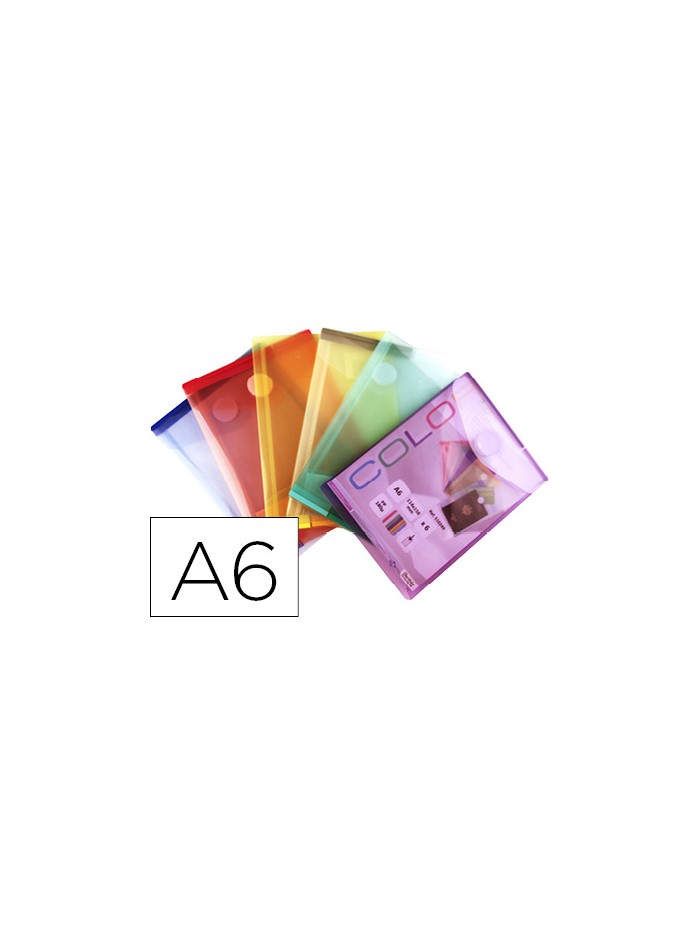 Carpeta tarifold dossier broche din a6 vertical polipropileno 200 mc velcro expositor 60 uds surtidas Carpeta tarifold dossier broche din a6 vertical polipropileno 200 mc velcro expositor 60 uds surtidas