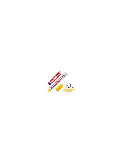 Marcador edding permanente 950 pasta opaca amarilla punta redonda 10 mm para superficies oxidadas o