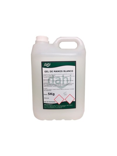 Gel de manos dahi blanco nacarado garrafa de 5 litros