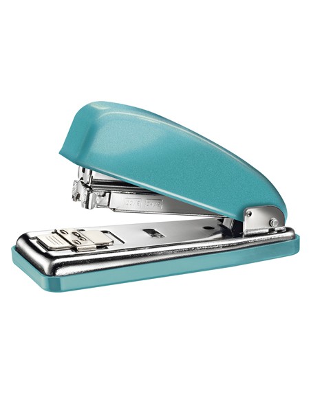 Grapadora petrus 226 classic wow turquesa metalizado capacidad 30 hojas en blister