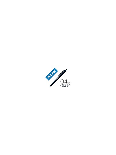 Boligrafo milan p1 retractil 1 mm touch negro
