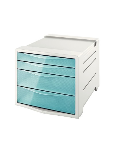 Fichero cajones de sobremesa esselte colour ice plastico 4 cajones color azul 245x365x285 mm