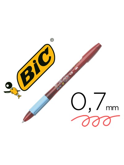 Boligrafo bic gelocity illusion borrable rojo punta de 0,7 mm