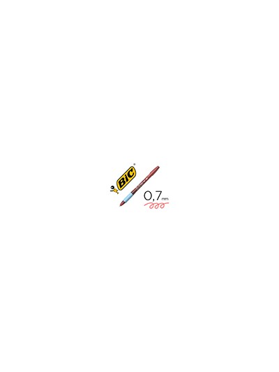 Boligrafo bic gelocity illusion borrable rojo punta de 0,7 mm
