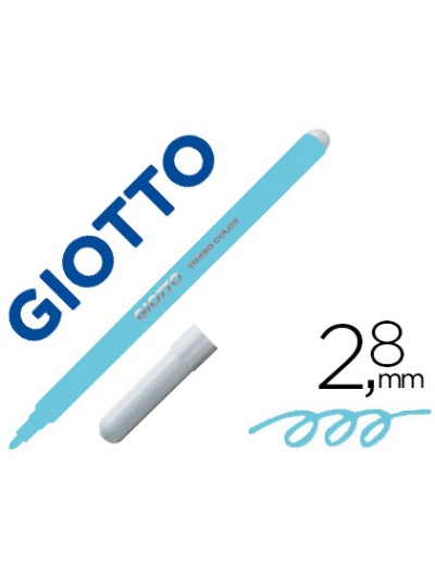 Rotulador giotto turbo color lavable con punta bloqueada unicolor azul claro