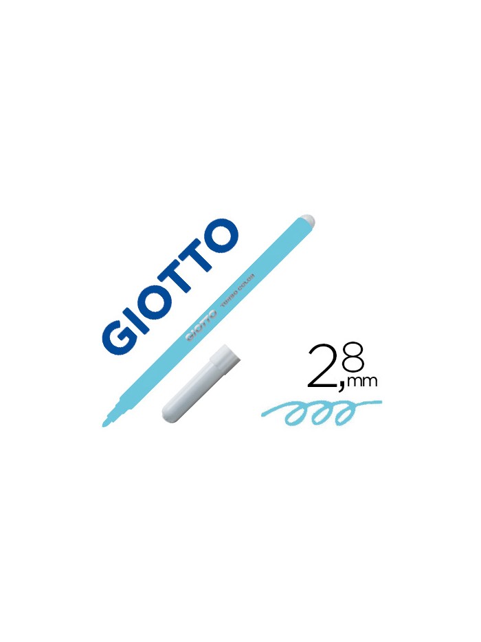 Rotulador giotto turbo color lavable con punta bloqueada unicolor azul claro Rotulador giotto turbo color lavable con punta bloqueada unicolor azul claro