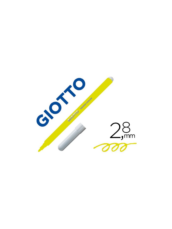 Rotulador giotto turbo color lavable con punta bloqueada unicolor amarillo Rotulador giotto turbo color lavable con punta bloqueada unicolor amarillo