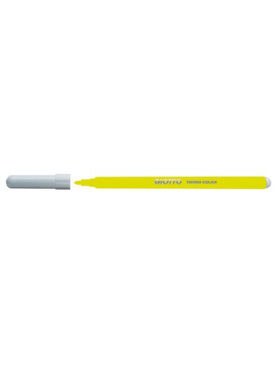 Rotulador giotto turbo color lavable con punta bloqueada unicolor amarillo