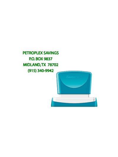 Sello x'stamper quix personalizable color verde medidas 36x61 mm q-16