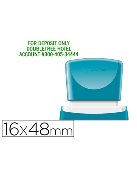 Sello x'stamper quix personalizable color verde medidas 16x48 mm q-11