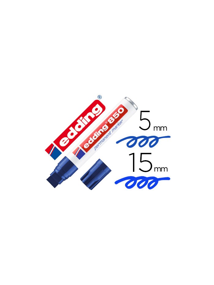 Rotulador edding marcador permanente 850 azul punta biselada 5-15 mm recargable Rotulador edding marcador permanente 850 azul punta biselada 5-15 mm recargable