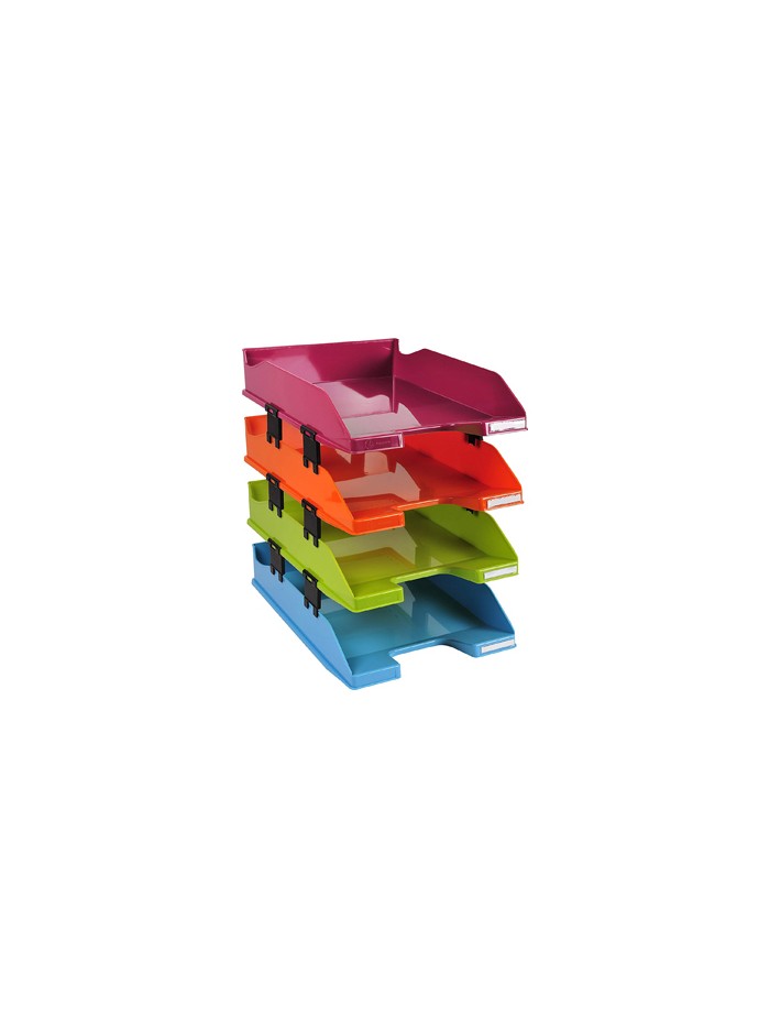 Bandeja sobremesa exacompta plastico arlequin set de 4 unidades colores surtidos 346x254x243 mm Bandeja sobremesa exacompta plastico arlequin set de 4 unidades colores surtidos 346x254x243 mm