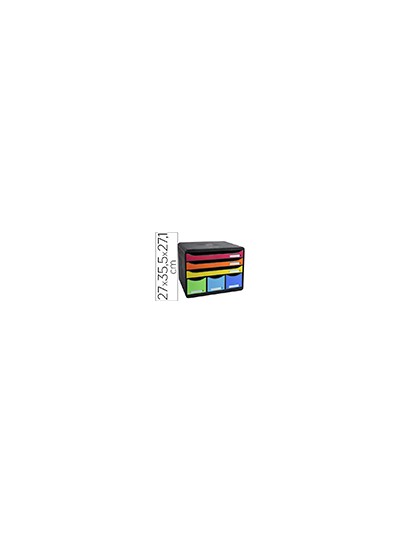 Fichero cajones sobremesa exacompta iderama arlequin 6 cajones multicolores 270x355x271 mm