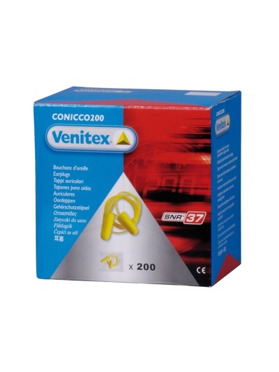 Protector auditivo delta plus conico con cordon caja 200 pares