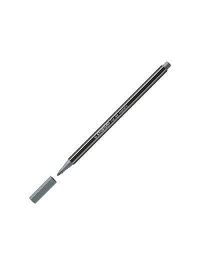Rotulador stabilo acuarelable pen 68 metalico plata punta gruesa 1mm