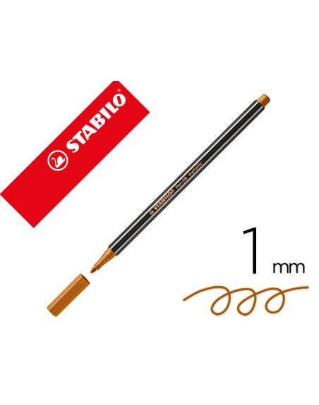 Rotulador stabilo acuarelable pen 68 metalico cobrepunta gruesa 1mm