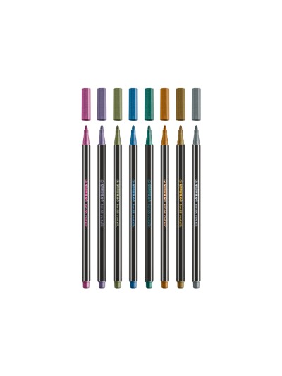 Rotulador stabilo acuarelable pen 68 metalico cobrepunta gruesa 1mm