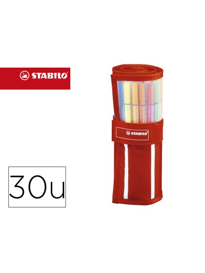 Rotulador stabilo punta de fibra pen 68 estuche rollerset de 30 unidades colores surtidos