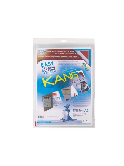 Funda de presentacion tarifold adhesiva removible din a3 con esquina magnetica capacidad para 10 hojas pack