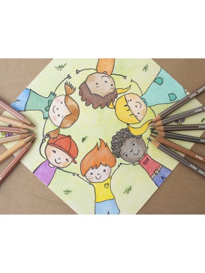Lapices de colores giotto stilnovo skin tones caja de 12 colores surtidos