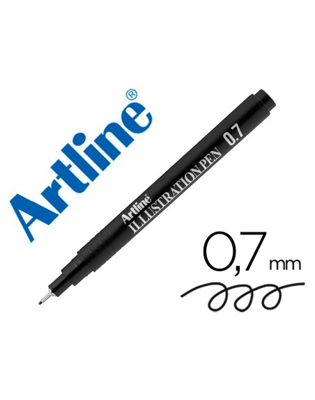 Rotulador artline calibrado micrometrico negro illustration pen ek-287iln punta poliacetal 0,7mm