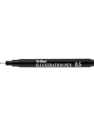 Rotulador artline calibrado micrometrico negro illustration pen ek-285iln punta poliacetal 0,5mm