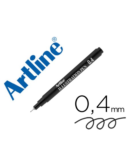 Rotulador artline calibrado micrometrico negro illustration pen ek-284iln punta poliacetal 0,4mm