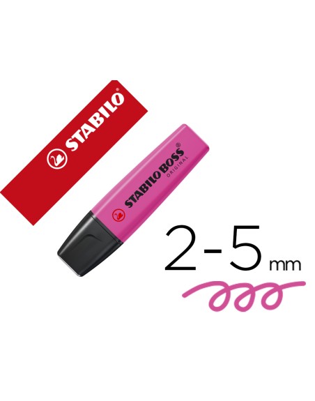 Rotulador stabilo boss fluorescente 70 magenta