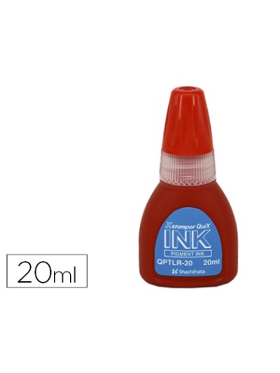 Tinta x'stamper quix para sellos roja bote de 20 ml