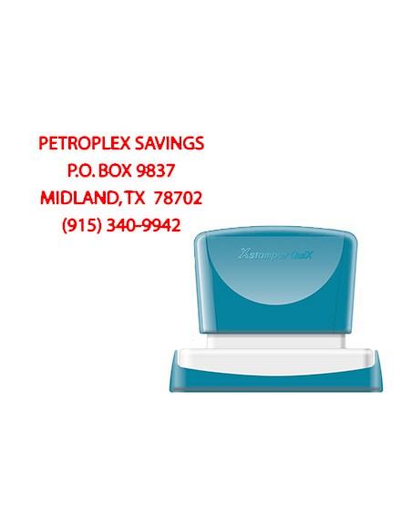 Sello x'stamper quix personalizable color rojo medidas 36x61 mm q-16