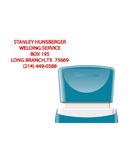 Sello x'stamper quix personalizable color rojo medidas 24x49 mm q-12