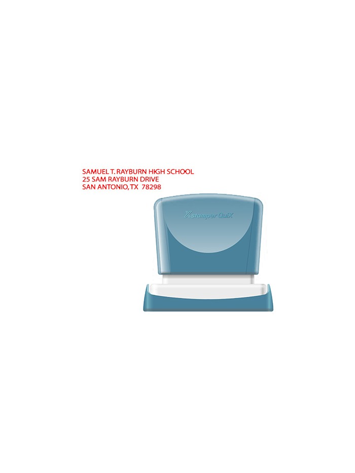 Sello x'stamper quix personalizable color rojo medidas 14x60 mm q-14 Sello x'stamper quix personalizable color rojo medidas 14x60 mm q-14