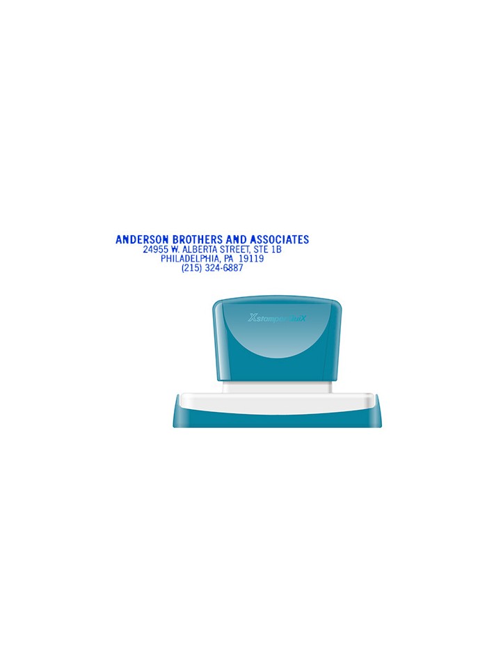Sello x'stamper quix personalizable color azul medidas 16x83 mm q-26 Sello x'stamper quix personalizable color azul medidas 16x83 mm q-26