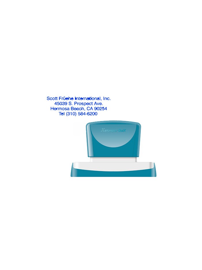 Sello x'stamper quix personalizable color azul medidas 28x78 mm q-24 Sello x'stamper quix personalizable color azul medidas 28x78 mm q-24
