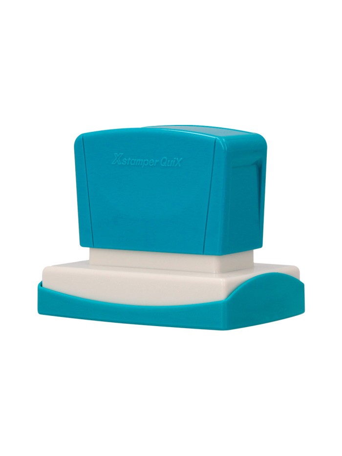 Sello x'stamper quix personalizable color azul medidas 36x61 mm q-16 Sello x'stamper quix personalizable color azul medidas 36x61 mm q-16