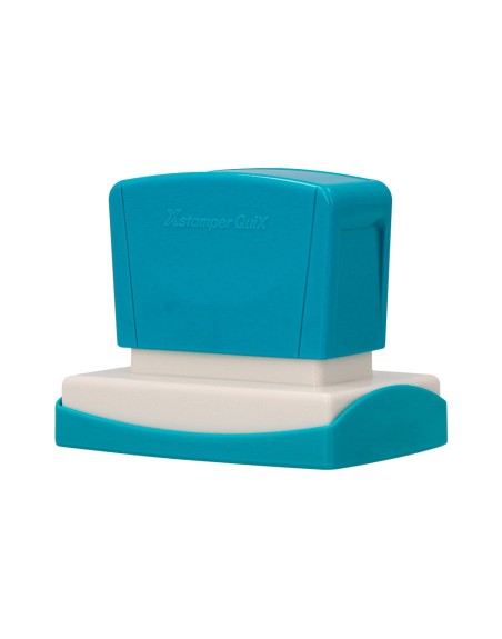 Sello x'stamper quix personalizable color azul medidas 36x61 mm q-16
