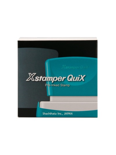 Sello x'stamper quix personalizable color azul medidas 36x61 mm q-16