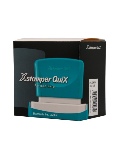 Sello x'stamper quix personalizable color azul medidas 36x61 mm q-16