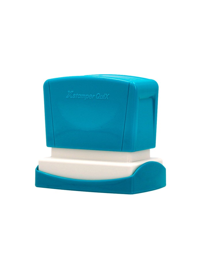 Sello x'stamper quix personalizable color azul medidas 24x49 mm q-12 Sello x'stamper quix personalizable color azul medidas 24x49 mm q-12