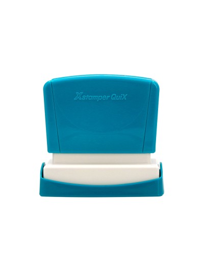Sello x'stamper quix personalizable color azul medidas 24x49 mm q-12