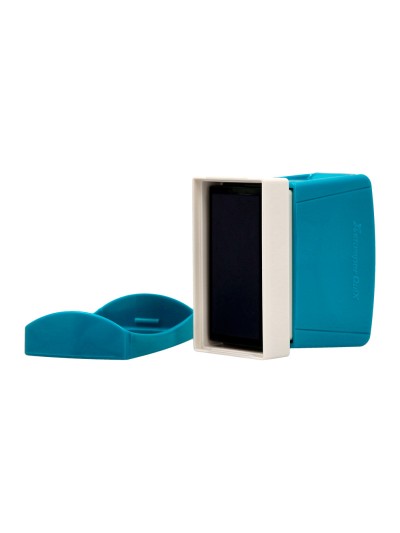 Sello x'stamper quix personalizable color azul medidas 24x49 mm q-12