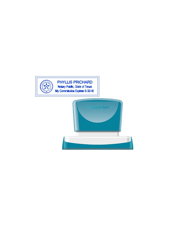 Sello x'stamper quix personalizable color azul medidas 22x69 mm q-18 Sello x'stamper quix personalizable color azul medidas 22x69 mm q-18