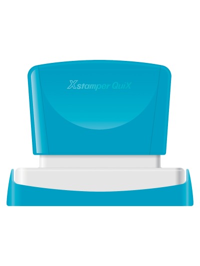 Sello x'stamper quix personalizable color azul medidas 14x60 mm q-14
