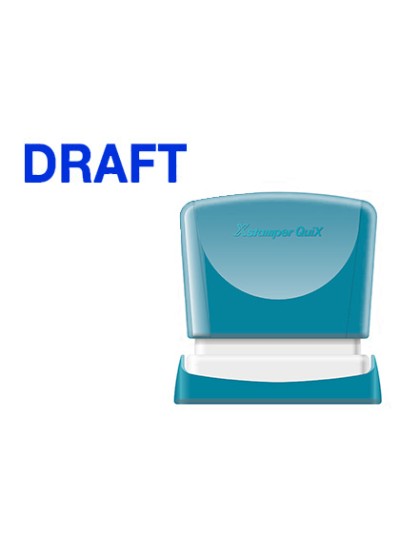 Sello x'stamper quix personalizable color azul medidas 11x40 mm q-10