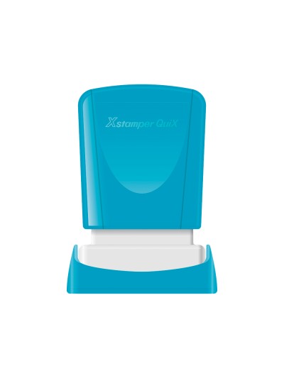 Sello x'stamper quix personalizable color azul medidas 11x25 mm q-04
