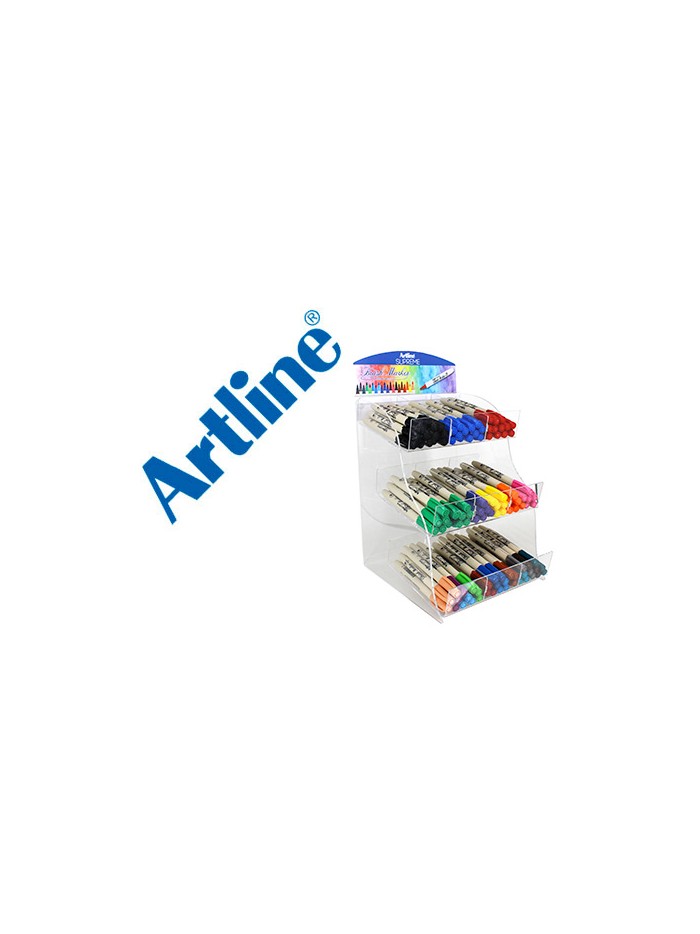 Rotulador artline supreme brush base de agua punta tipo pincel trazo variable expositor de 108 unidades Rotulador artline supreme brush base de agua punta tipo pincel trazo variable expositor de 108 unidades